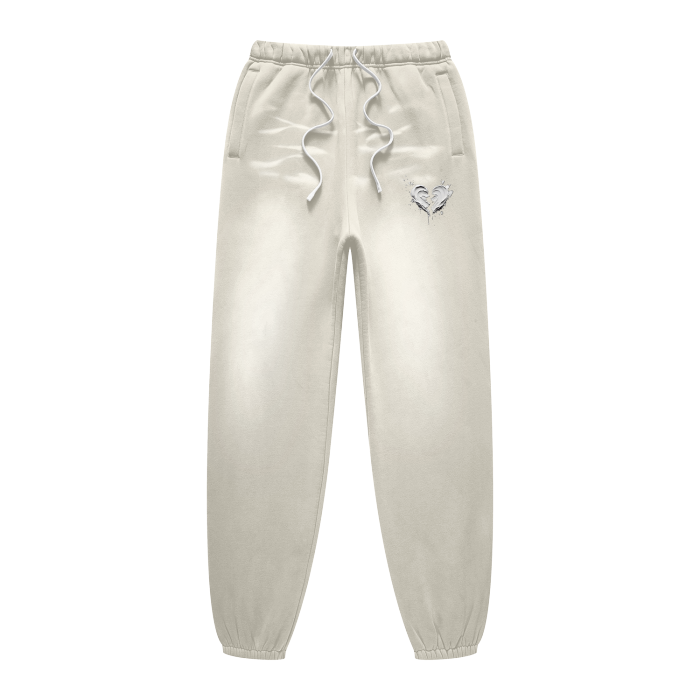 AMOURO Sweatpants - cream white