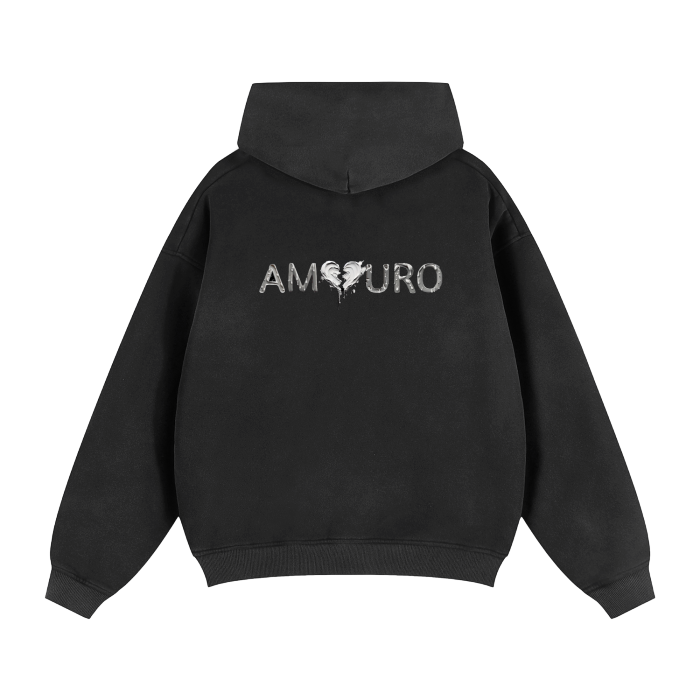 AMOURO Zip-Hoodie - black